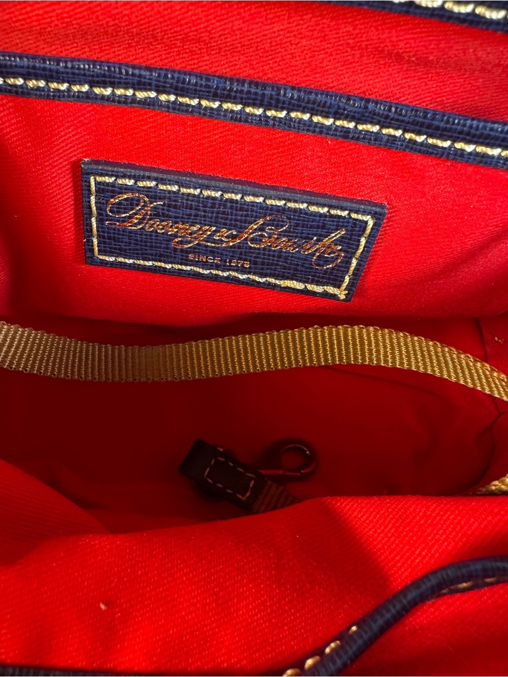 Dooney & Bourke Sailboat Bitsy Crossbody Bag - Navy & Cream Nautical Print - Picture 15 of 16